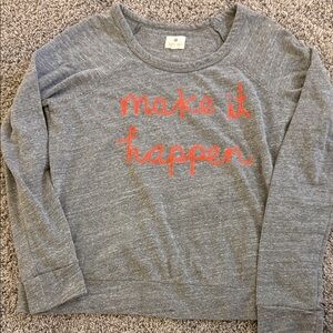 Sundry Gray Sweatshirt with Orange Text